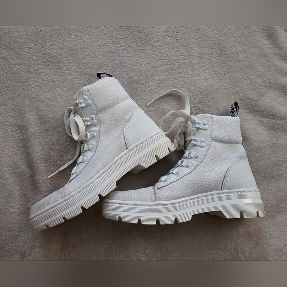 Dr. Martens White Canvas Combs - Picture 4 of 12